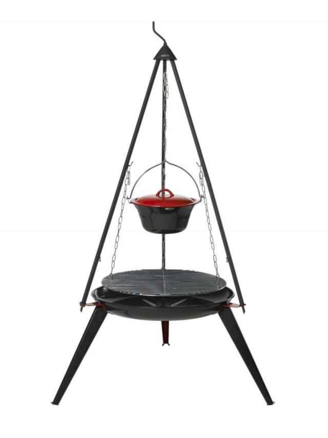 Emulatie Ontslag Samengesteld Driepoot, rooster en vuurschaal hoog model | Outdoor Fire